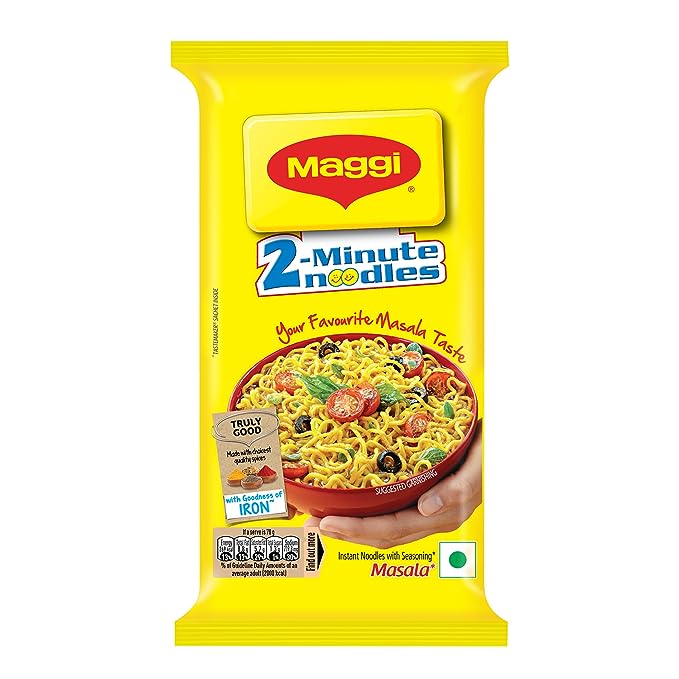 MAGGI 2-minute Instant Noodles, 140g Pouch, Masala Noodles with Goodness of Iron