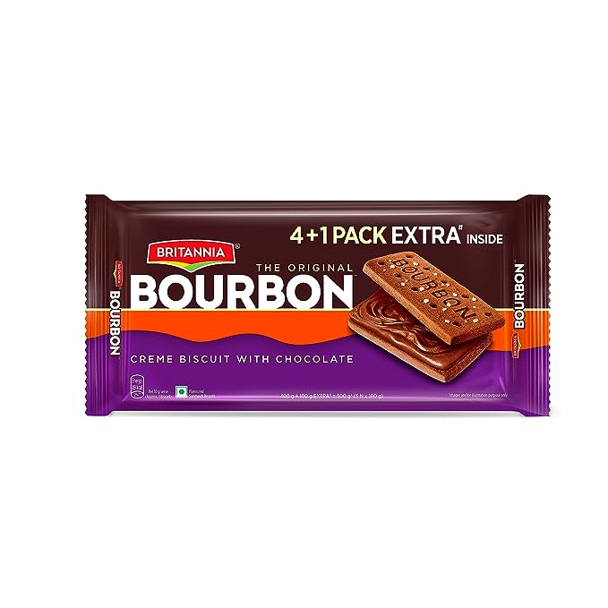 Britannia Bourbon (4+1) 500g On Pack Combo