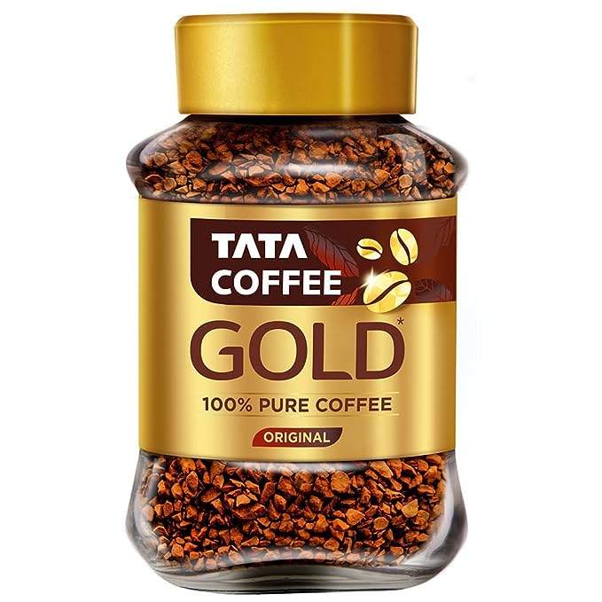 Tata Coffee Gold, 100% Pure Granule Coffee, Original, 100g, Jar