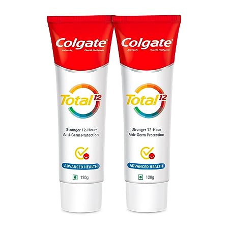 Colgate Total 240g (120g x 2, Pack of 2) Whole Mouth Health, Antibacterial Cavit