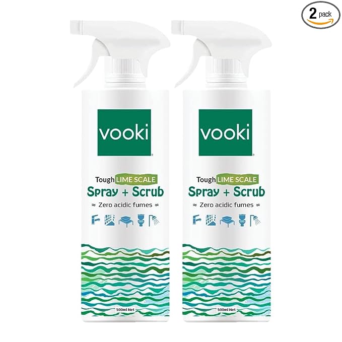 Vooki Ecofriendly Tough Lime Scale Hard Water Stain Remover, Spray and Scrub Cle