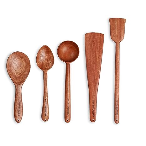 The Indus Valley Neem Wood Compact Flip/Spatula/Ladle for Cooking Dosa/Roti/Chap